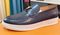 Louis Vuitton Black Leather Slip-On Loafers — hero