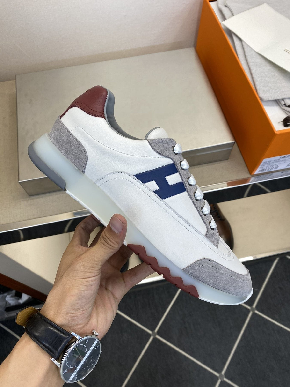Men's Color-Block Low-Top Sneakers — side