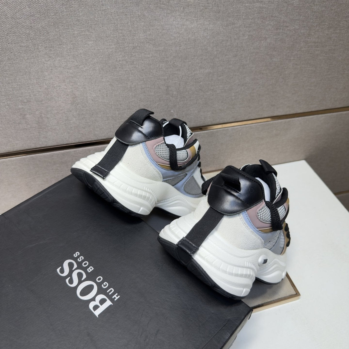 BOSS Mesh Panel Low-Top Sneakers — back
