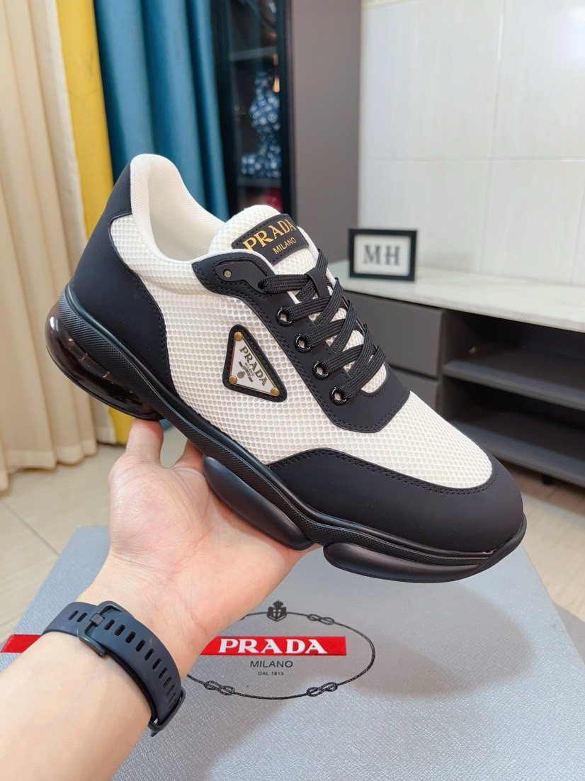 Prada Mesh Panel Men’s Sneakers — side