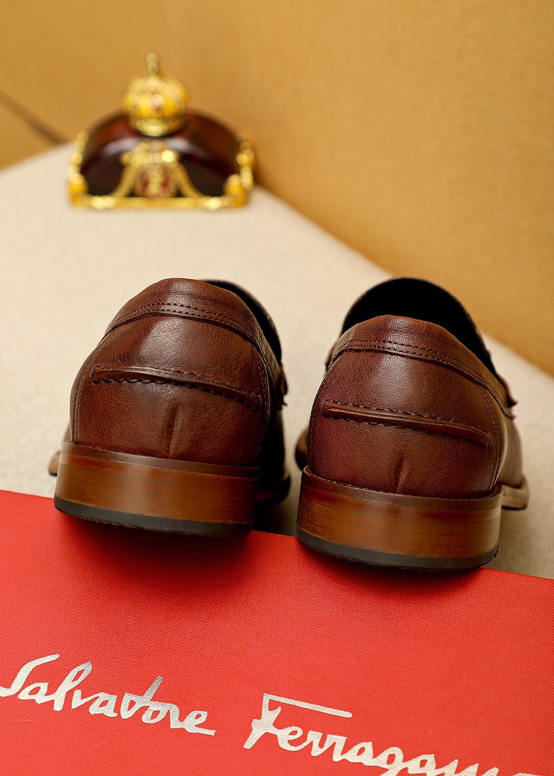 微商相册测试鞋子-Salvatore Ferragamo Leather Bit Loafers — detail