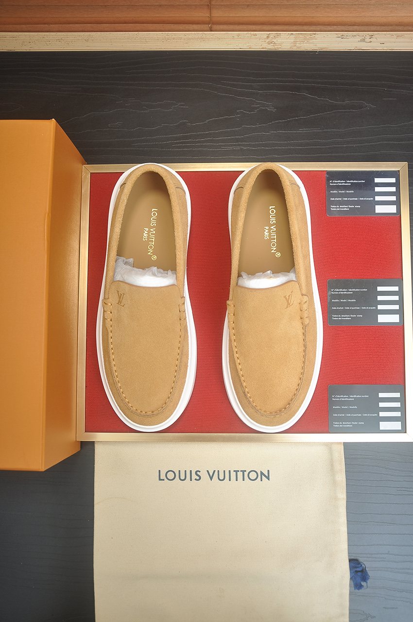 Louis Vuitton Men’s Moc-Toe Slip-On Shoes — front