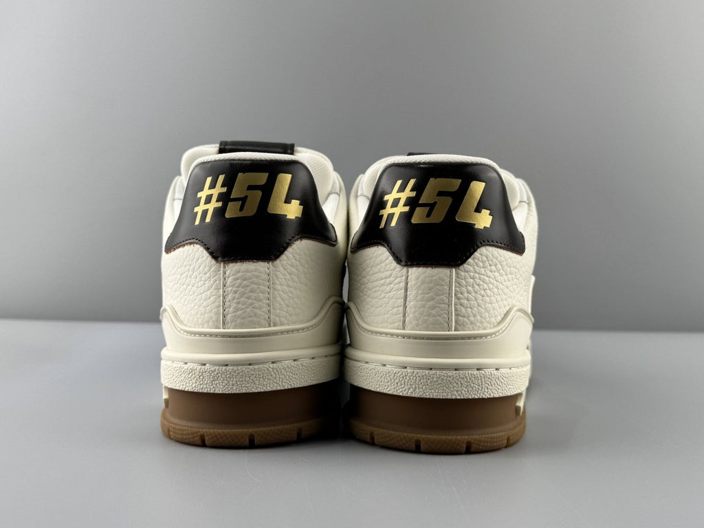 Louis Vuitton White & Black Low-Top Sneakers — back