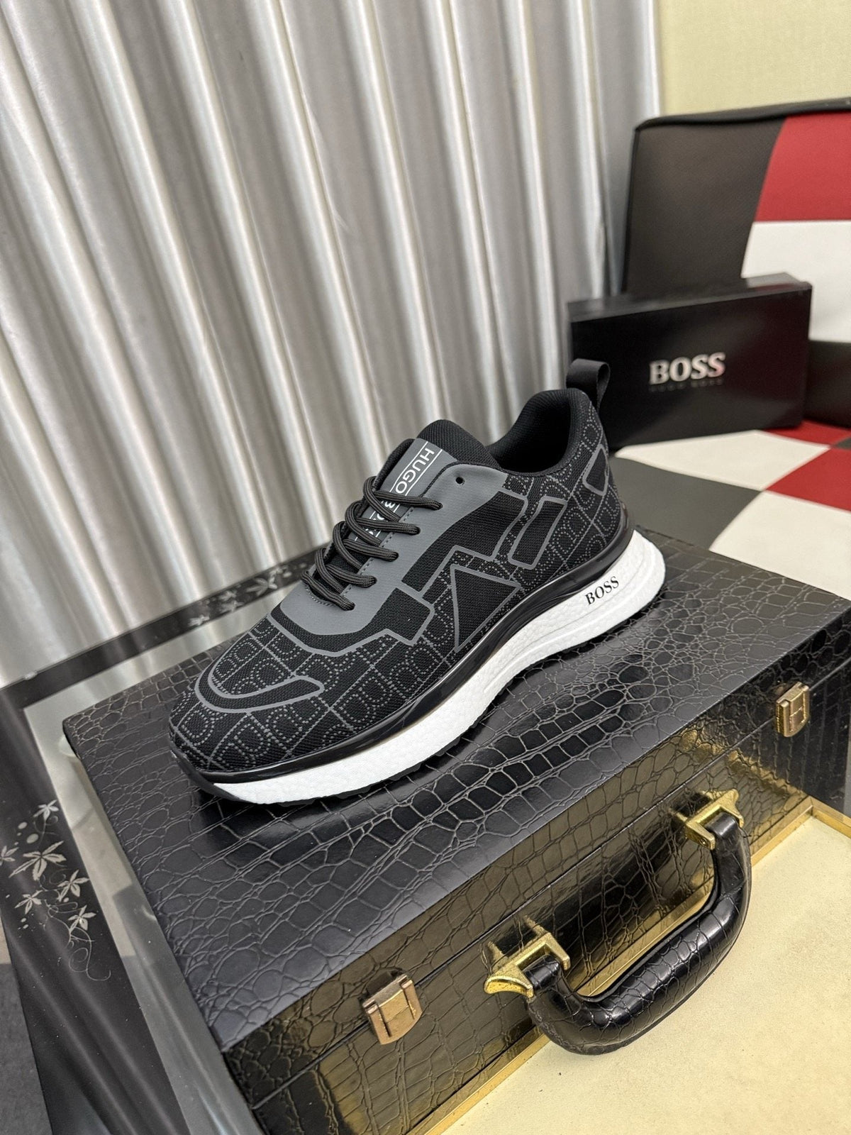 Hugo Boss Geometric Panel Sneakers — hero