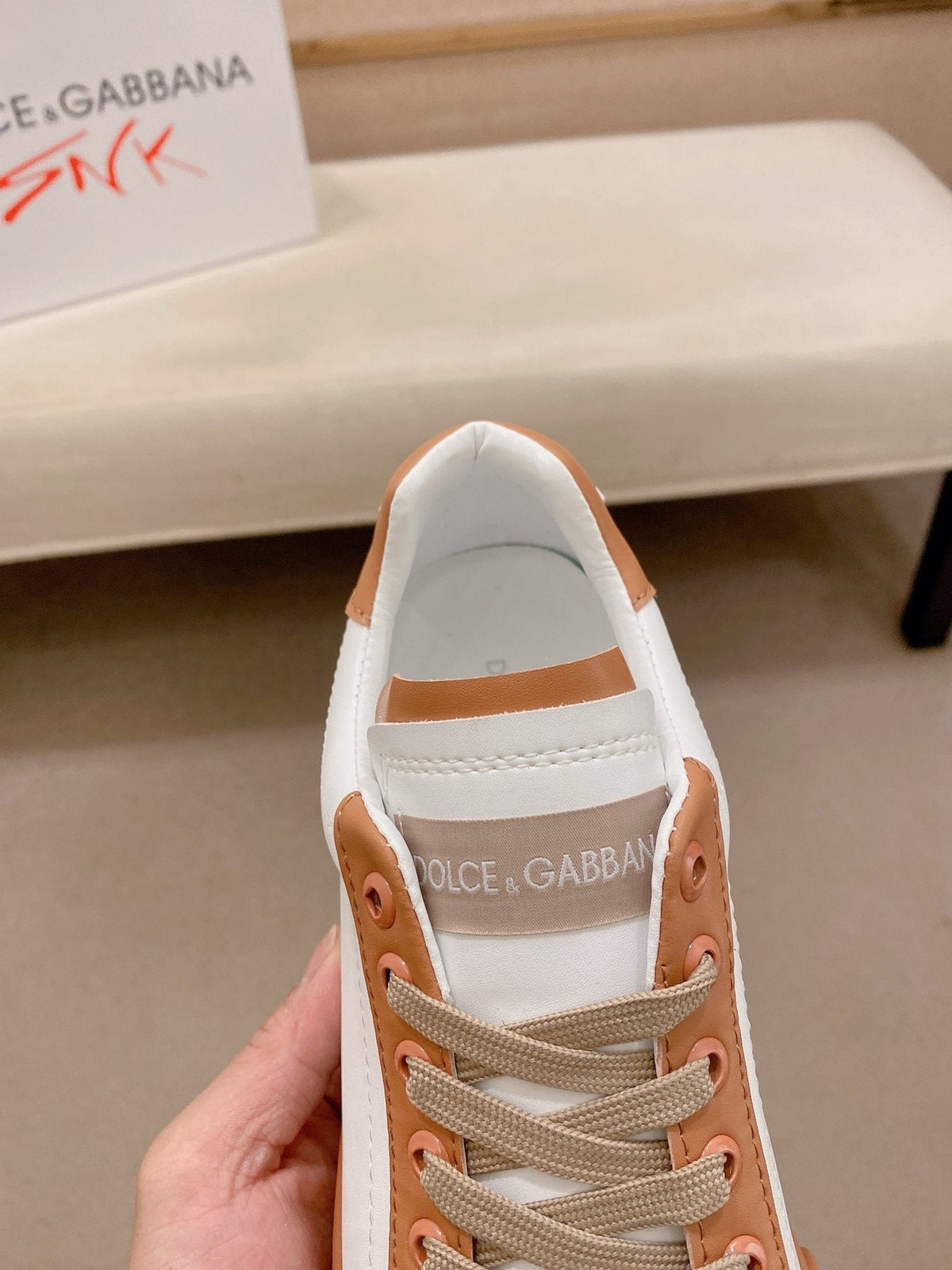 Dolce & Gabbana Low-Top Lace-Up Sneakers — front