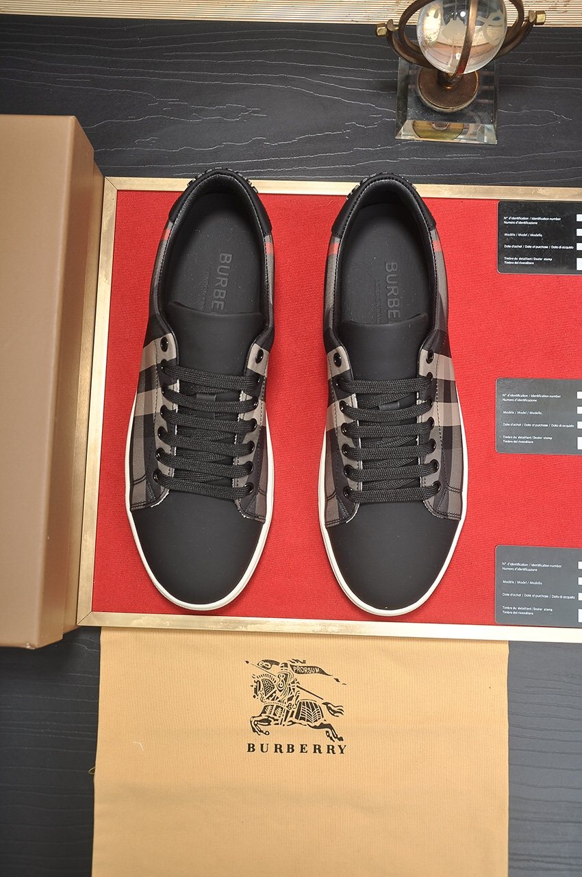 Burberry Black Check Sneakers — hero