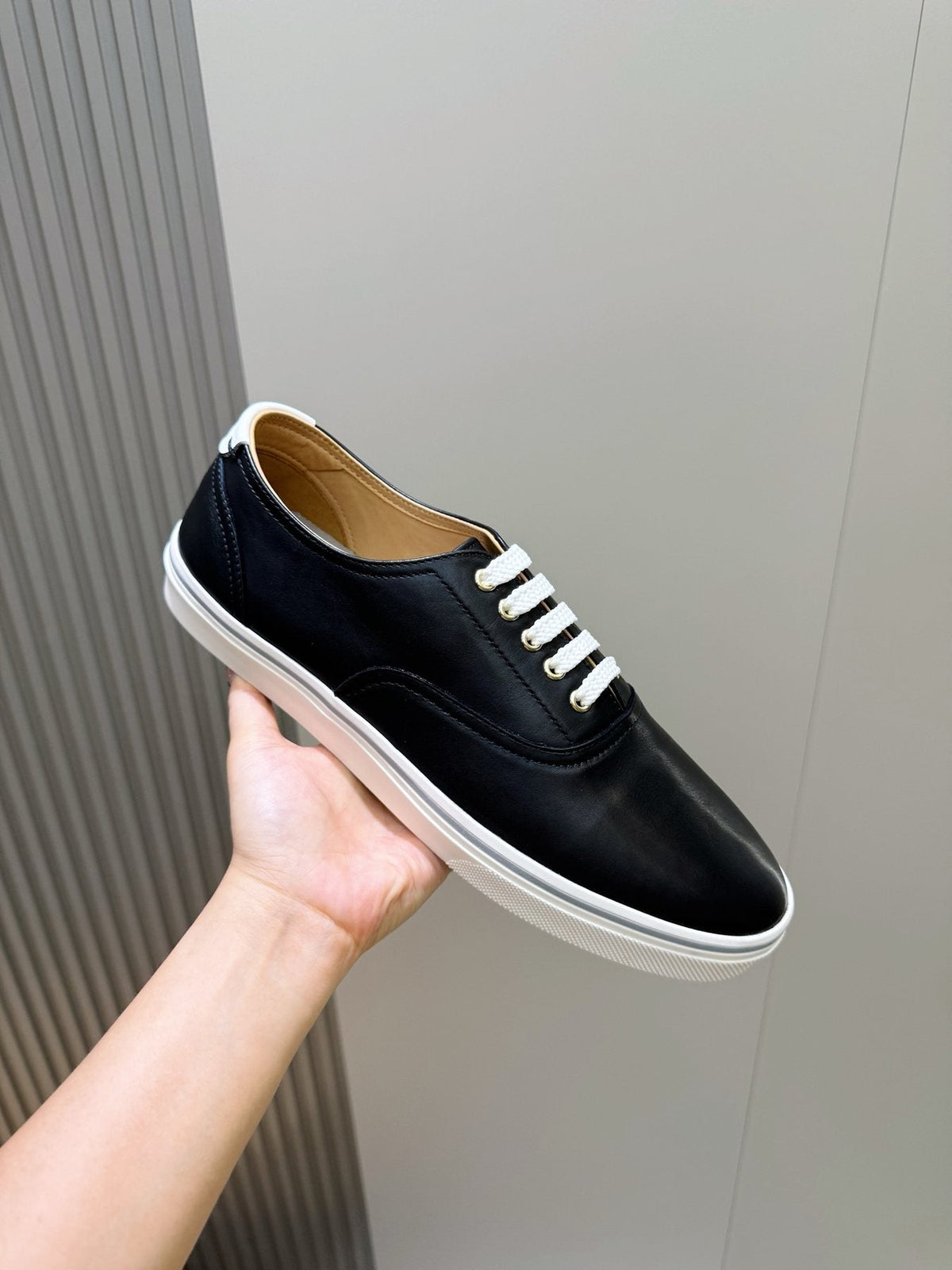 Brunello Cucinelli Leather Low-Top Sneakers — side