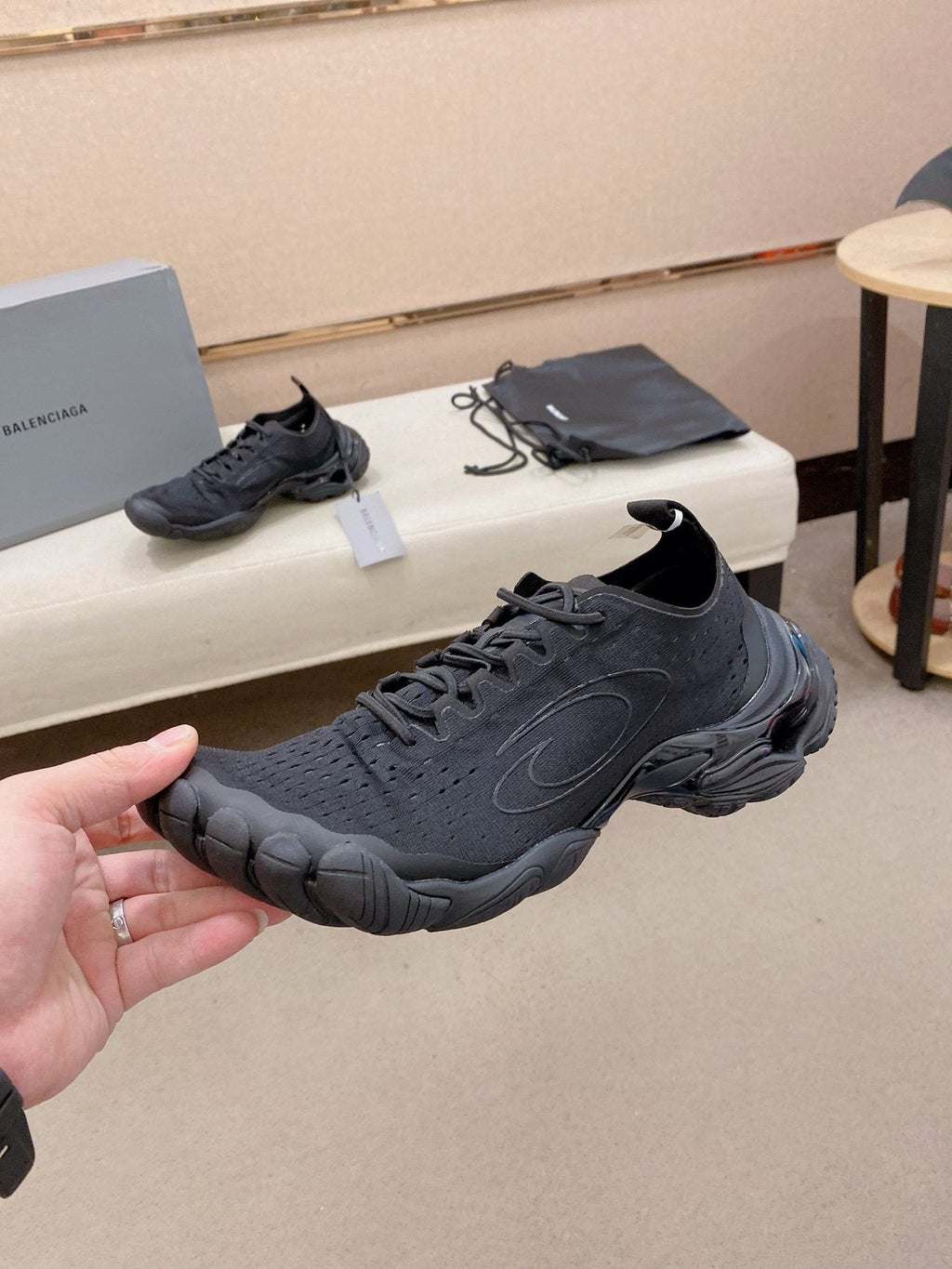 Balenciaga Anatomic Runner Five-Toe Sneakers — side
