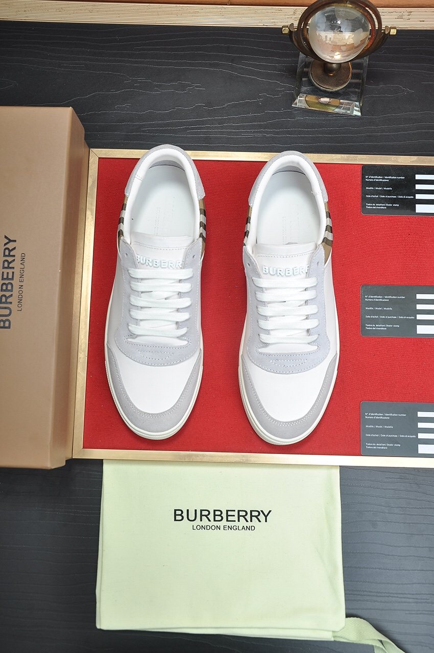 Burberry Check Panel Low-Top Sneakers — hero